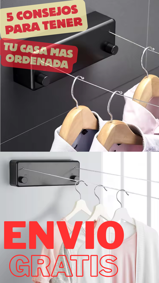 Tendedero Retráctil Trafalgars: Ahorra espacio, soporta más peso y se guarda fácilmente